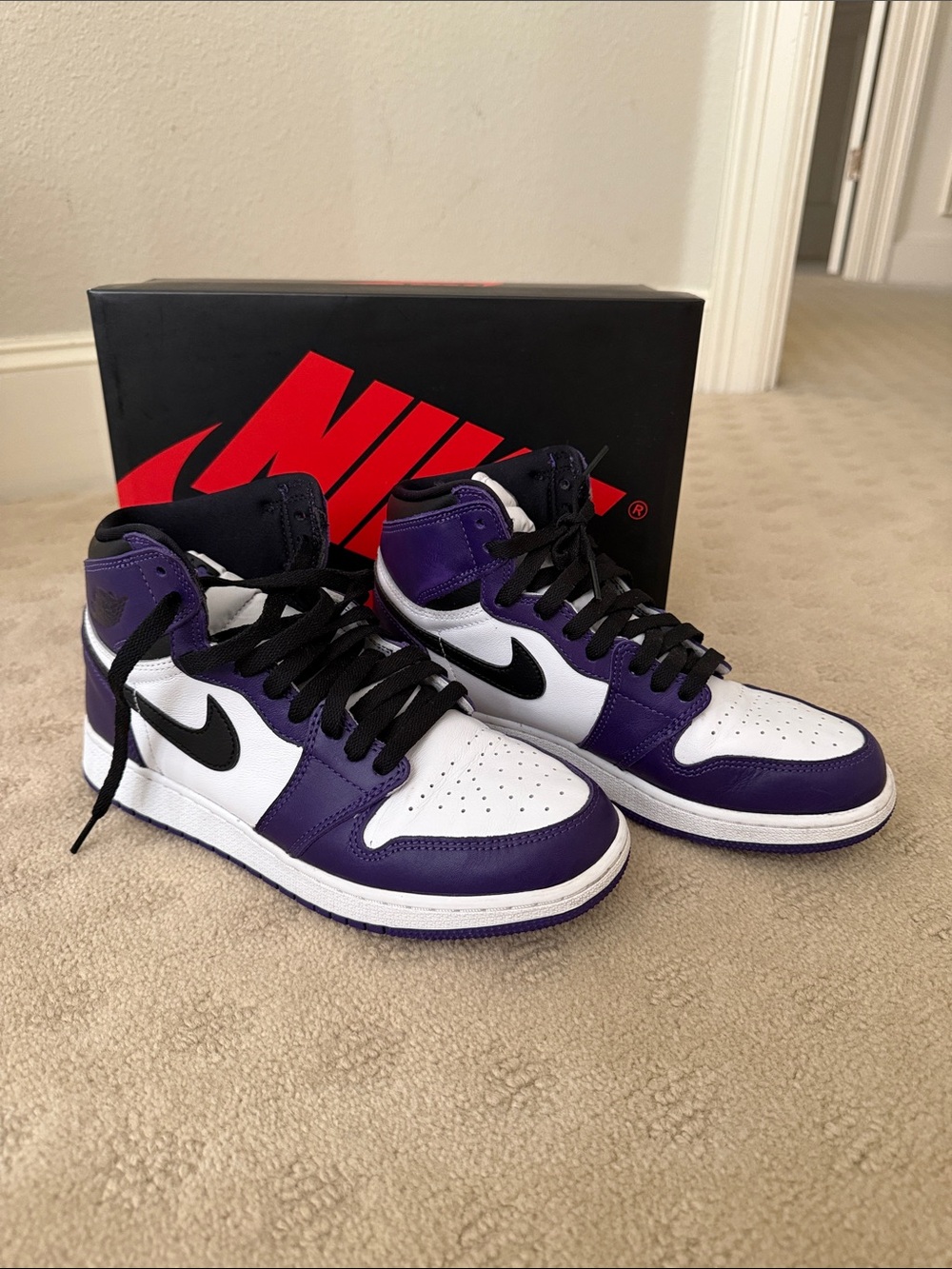 Jordan 1 - retro high OG - GS - court purple/black-white